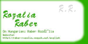 rozalia raber business card